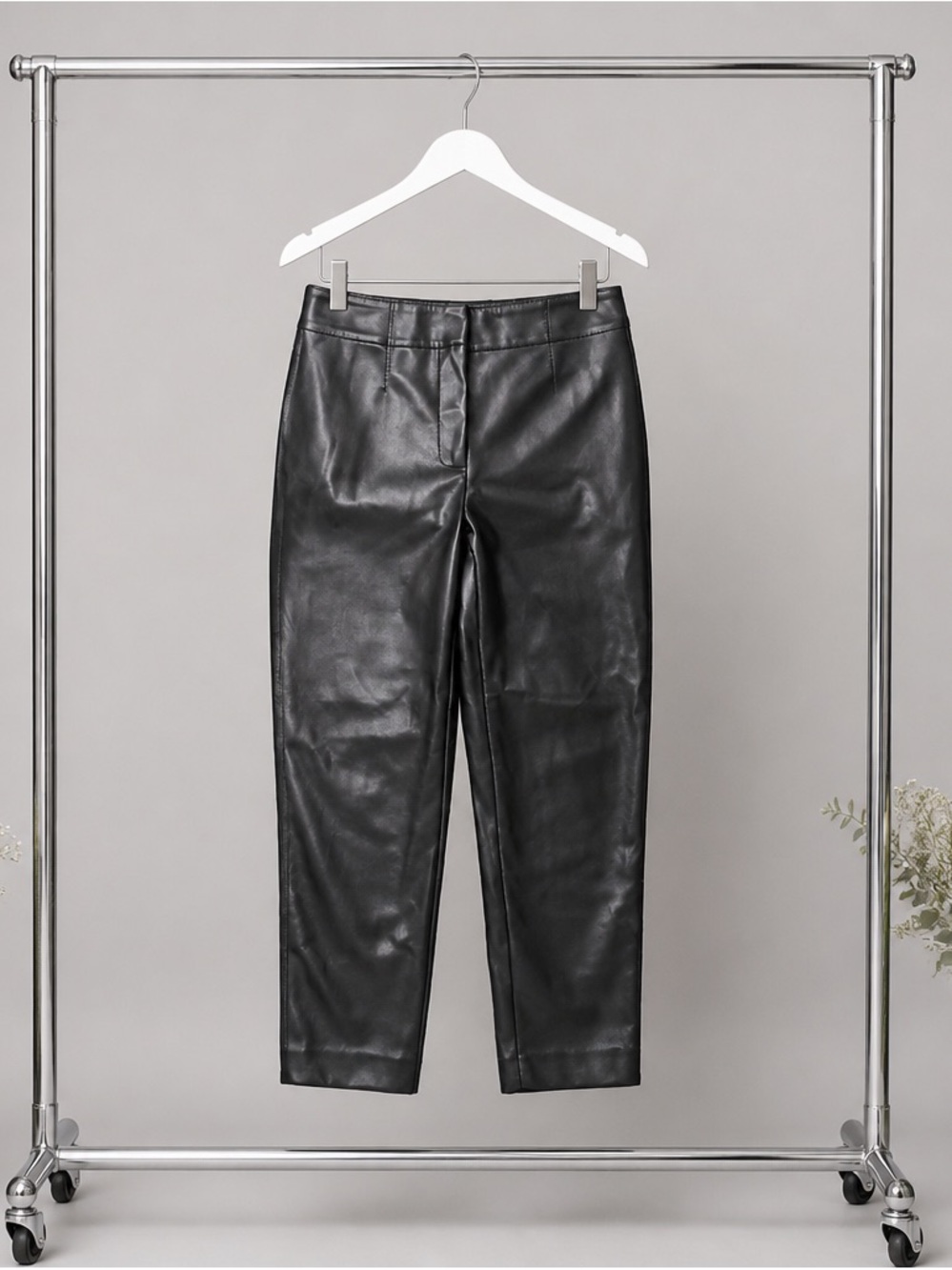 Ann Taylor Black Faux Leather Men's Trousers